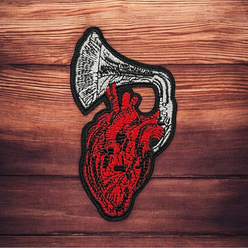 Embroidered Heart Patch